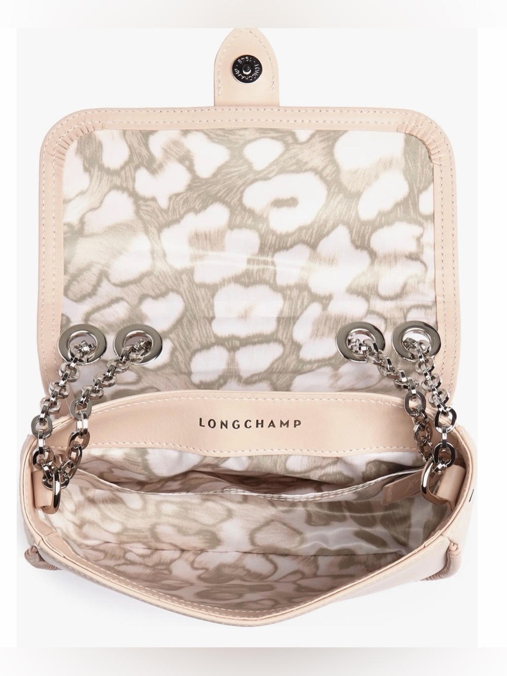 Longchamp Amazone Small Leather Crossbody Bag - Powder Pink - Picture 5 of 15